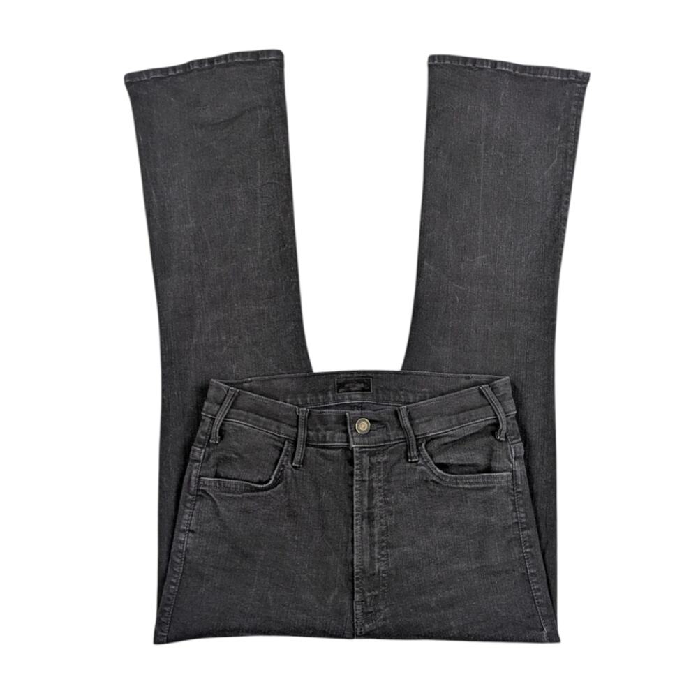 MOTHER The Hustler Ankle Jeans 27 Not Guilty Black High Rise Kick Flare J1837 - Picture 5 of 12